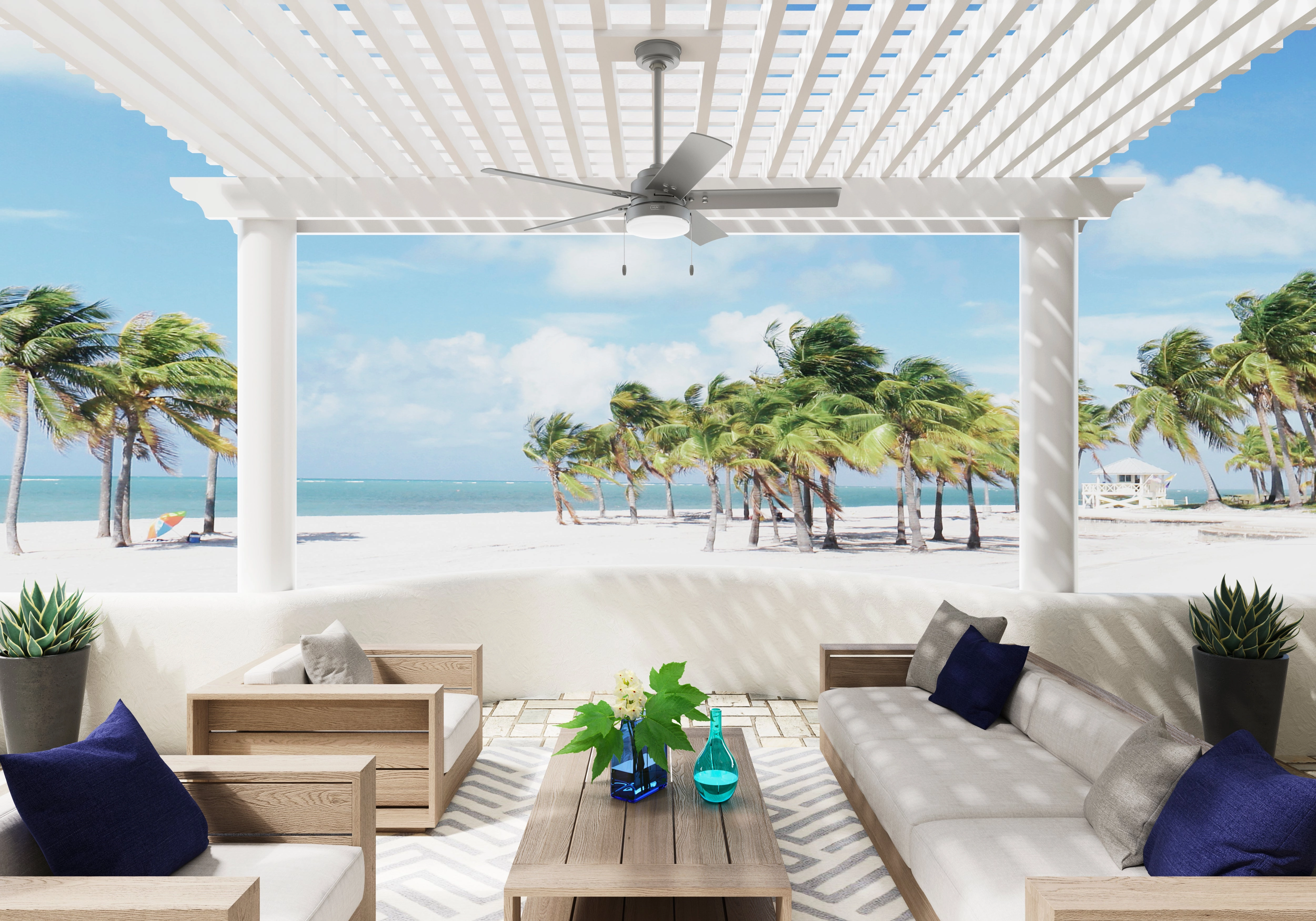 Sea Point 52"Ceiling Fan Matte Silver