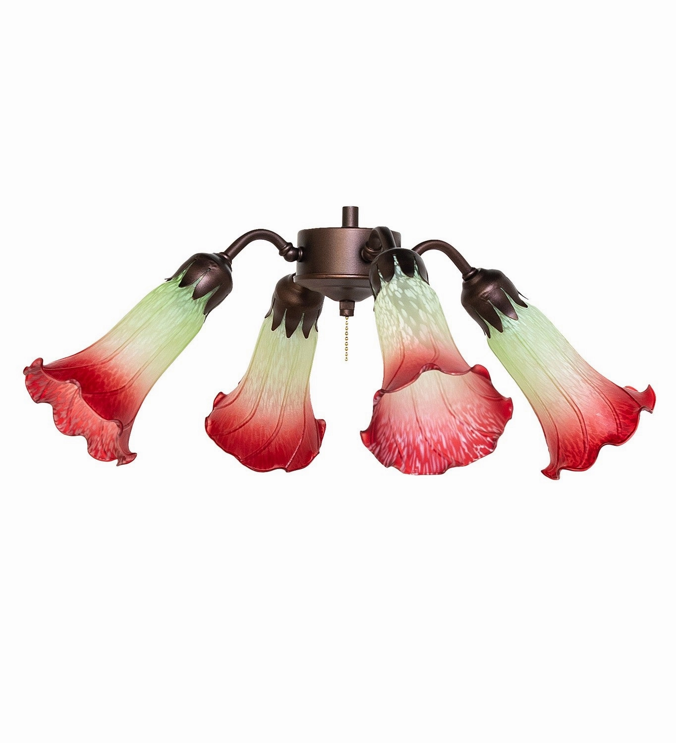Seafoam/Cranberry Four Light Fan Light