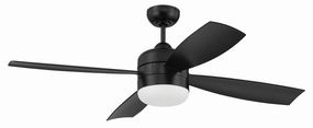 Sebastion 52"Ceiling Fan Flat Black stylish medium fans for contemporary homes