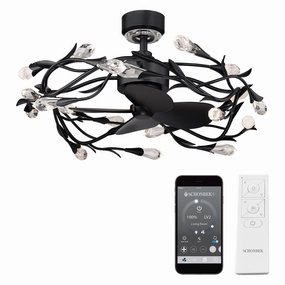 Secret Garden 32" LED Smart Fandelier modern fandeliers for living rooms