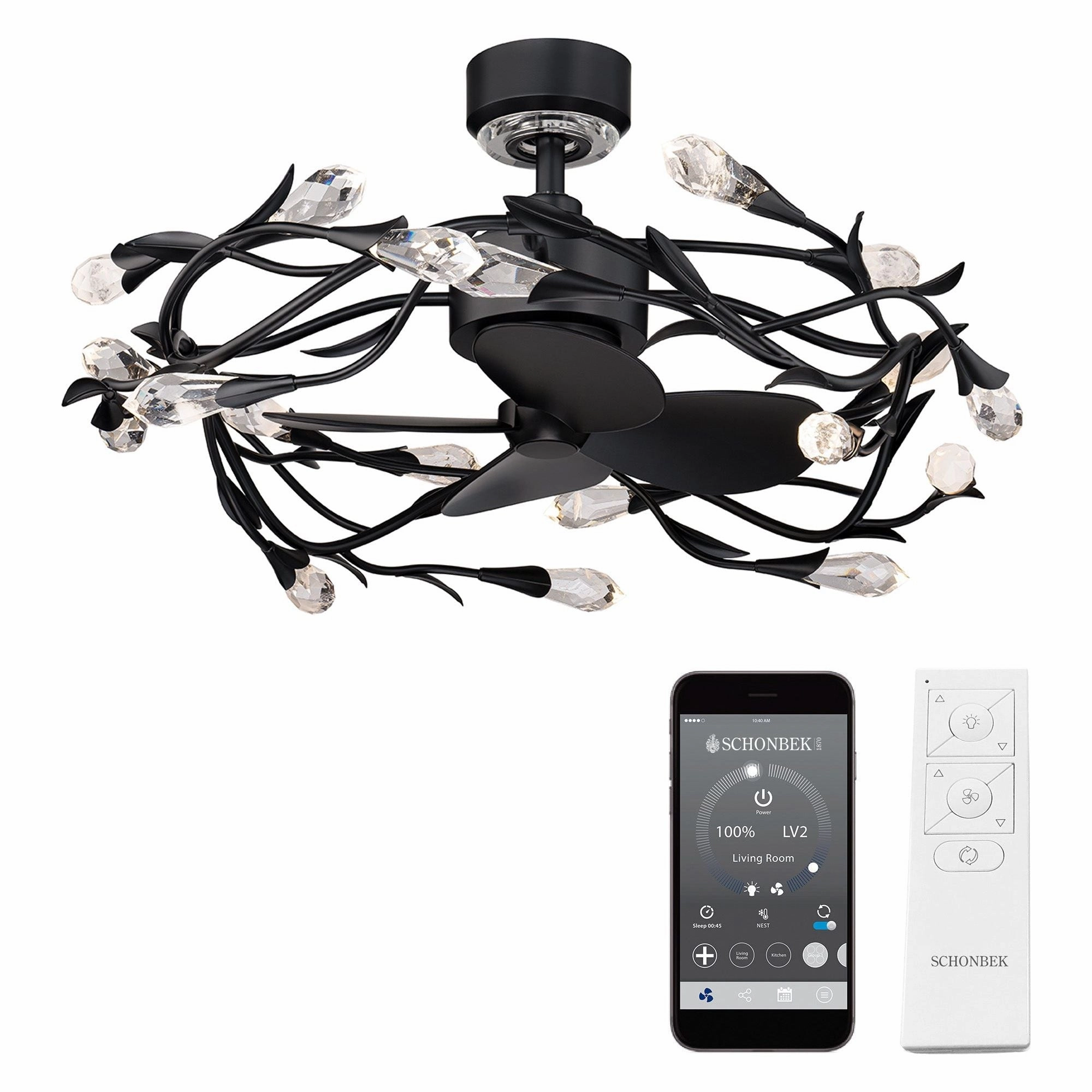 Secret Garden 32" LED Smart Fandelier modern fandeliers for living rooms