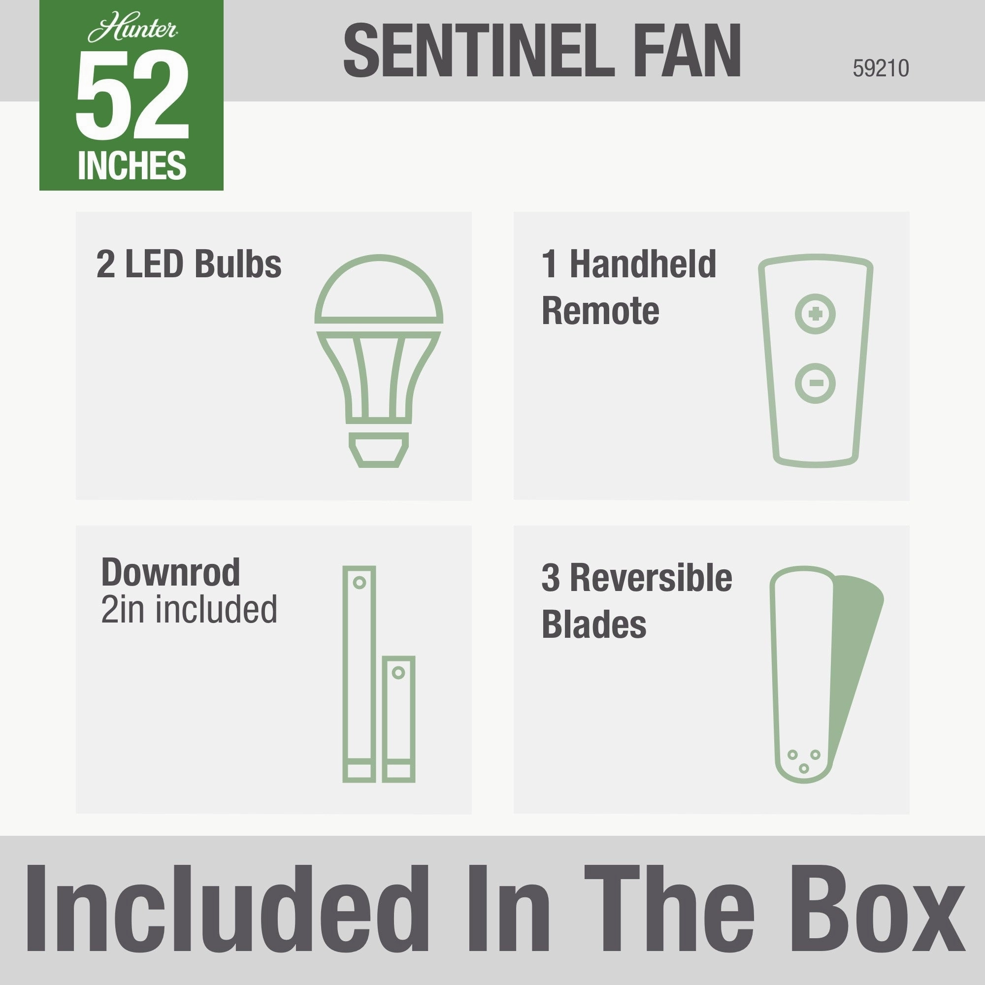 Sentinel 52"Ceiling Fan Premier Bronze