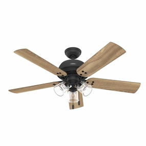 Shady Grove 52"Ceiling Fan Matte Black medium size fans for home ventilation