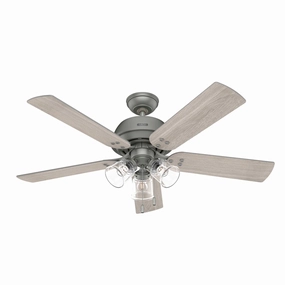 Shady Grove 52"Ceiling Fan Matte Silver home cooling fans in medium size