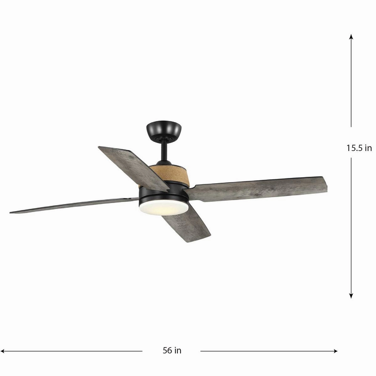 Shaffer Ii 56"Ceiling Fan Matte Black