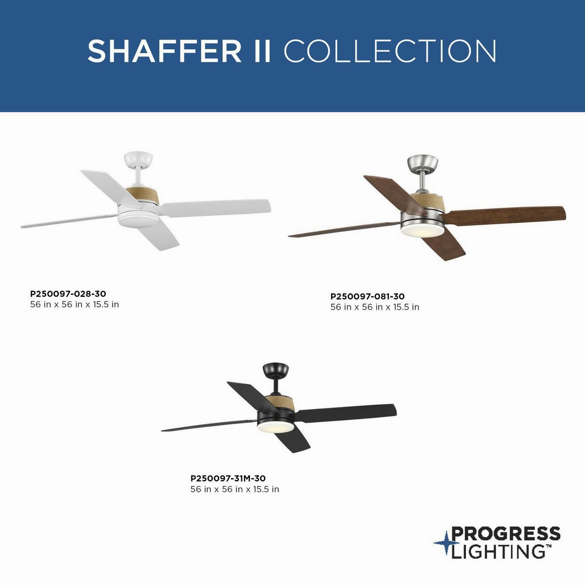 Shaffer Ii 56"Ceiling Fan Matte Black