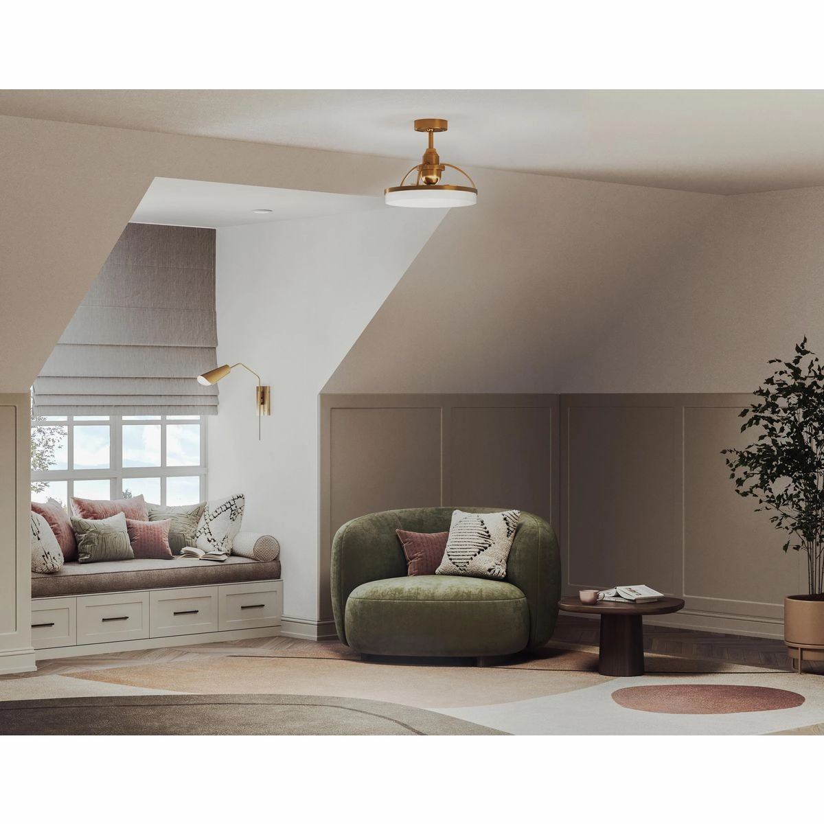 Shear Ceiling Fan Brushed Bronze