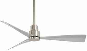 Simple 44" 44"Ceiling Fan Brushed Nickel Wet compact small fans for bedrooms