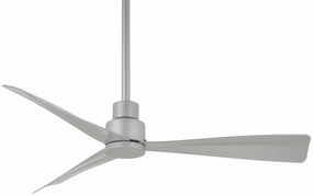 Simple 44" 44"Ceiling Fan Silver compact small fans for bedrooms