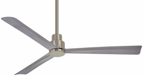 Simple 52"Ceiling Fan Brushed Nickel Wet medium size fans for home ventilation