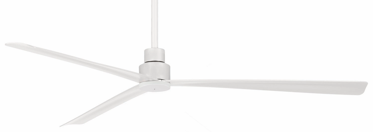 Simple 65" 65" Ceiling Fan Flat White medium electric fans for multi-room use