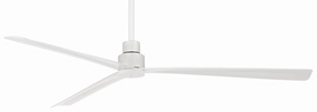 Simple 65" 65" Ceiling Fan Flat White medium electric fans for multi-room use