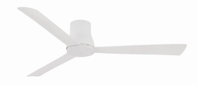 Simple Flush-60" 60"Ceiling Fan Flat White ifan smart fans for connected homes