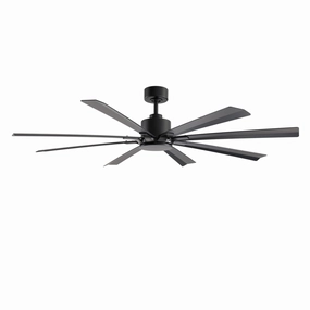 Size Matters 65"Ceiling Fan Matte Black portable medium fans with handle design