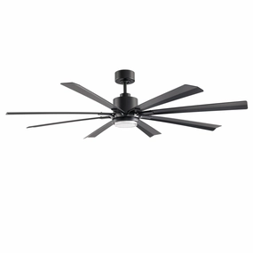 Size Matters 65"Ceiling Fan Matte Black medium electric fans for multi-room use