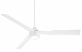 Skinnie 56"Ceiling Fan Flat White energy-efficient medium fans with remote