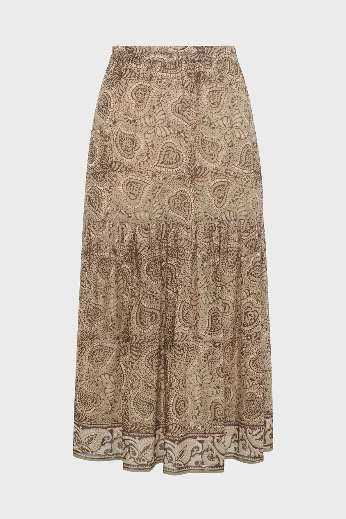 Skirt Valora Dbj27b331 Khaki-Green Clothing_Gerard-Darel