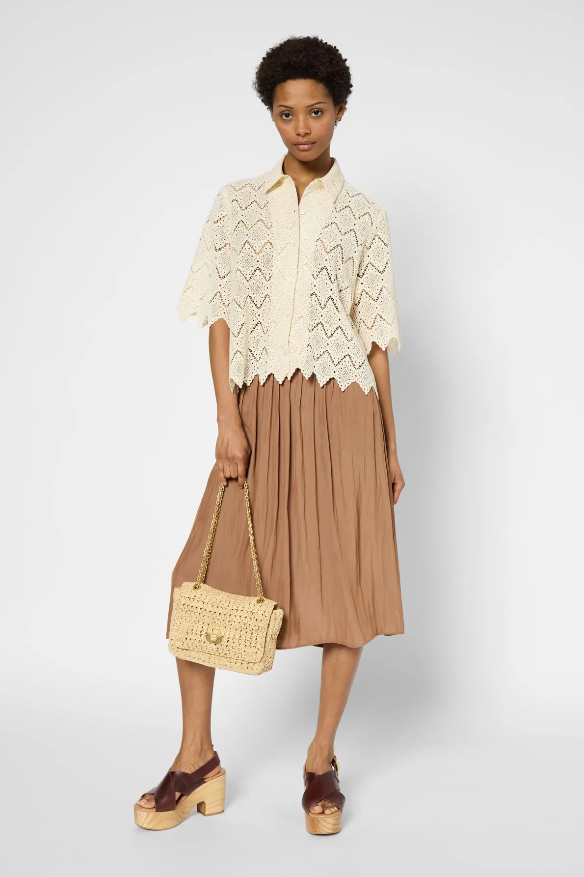 Skirt Vania Dbj07b086 Brown Clothing_Gerard-Darel