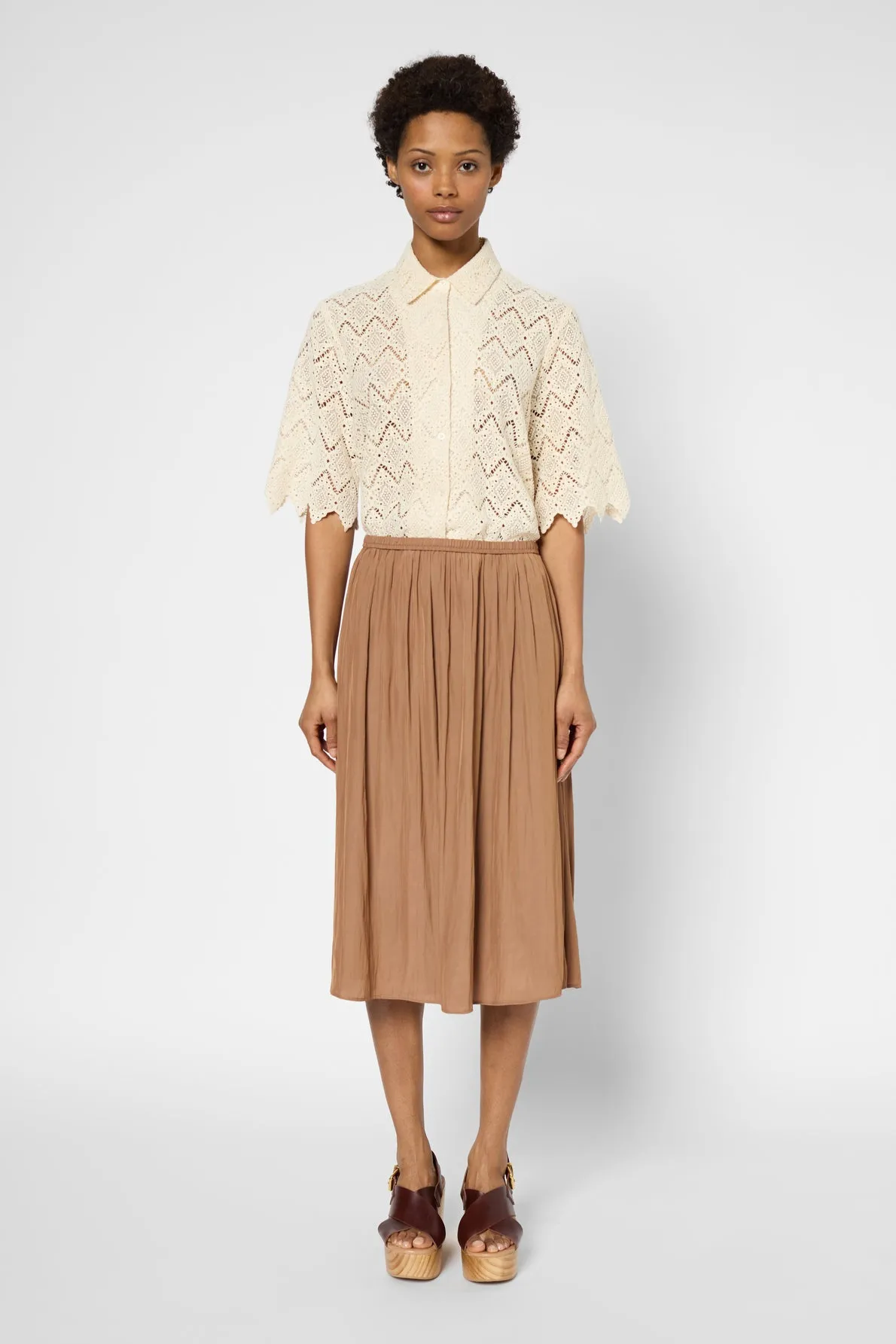 Skirt Vania Dbj07b086 Brown Clothing_Gerard-Darel