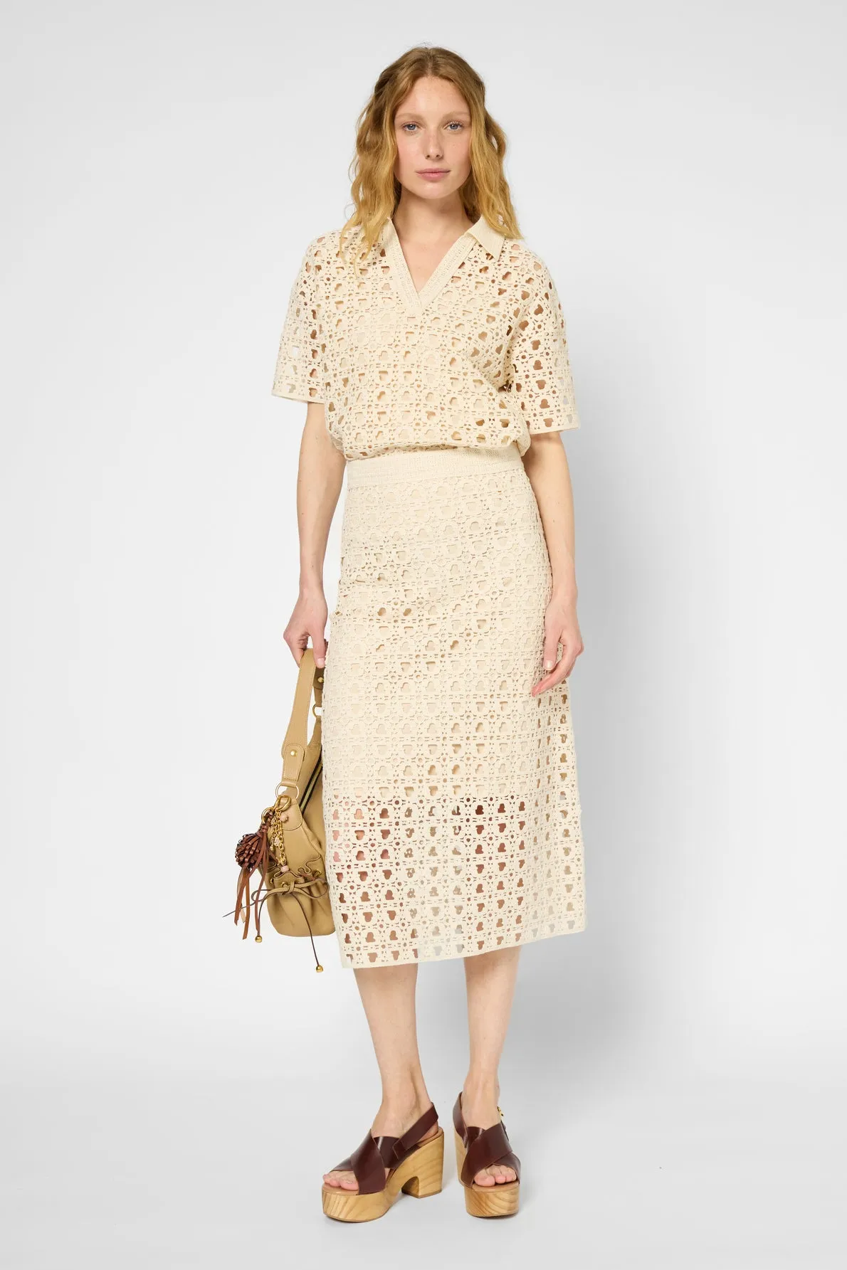 Skirt Videlia Dbj33b346 Natural Clothing_Gerard-Darel