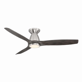 Skylark 54"Ceiling Fan Brushed Nickel/Ebony space-saving huggers with modern style