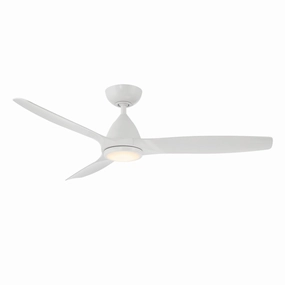 Skylark 54"Ceiling Fan Matte White quiet medium fans for living room use