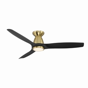 Skylark 54"Ceiling Fan Soft Brass/Matte Black space-saving huggers with modern style