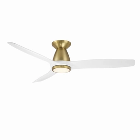 Skylark 54"Ceiling Fan Soft Brass/Matte White mini handheld fan for personal travel use