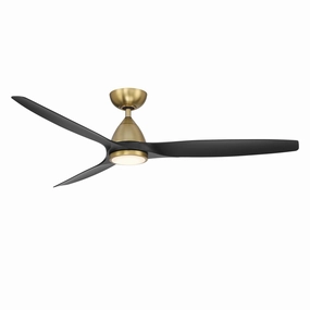Skylark 62"Ceiling Fan Soft Brass/Matte Black compact medium fans for desks and counters