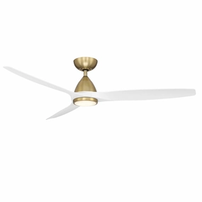 Skylark 62"Ceiling Fan Soft Brass/Matte White modern medium fans for everyday cooling