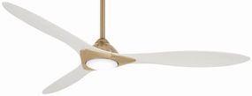 Sleek 60"Ceiling Fan Soft Brass modern medium fans for everyday cooling