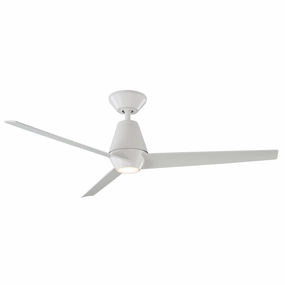 Slim 52"Ceiling Fan Matte White space-saving huggers with modern style
