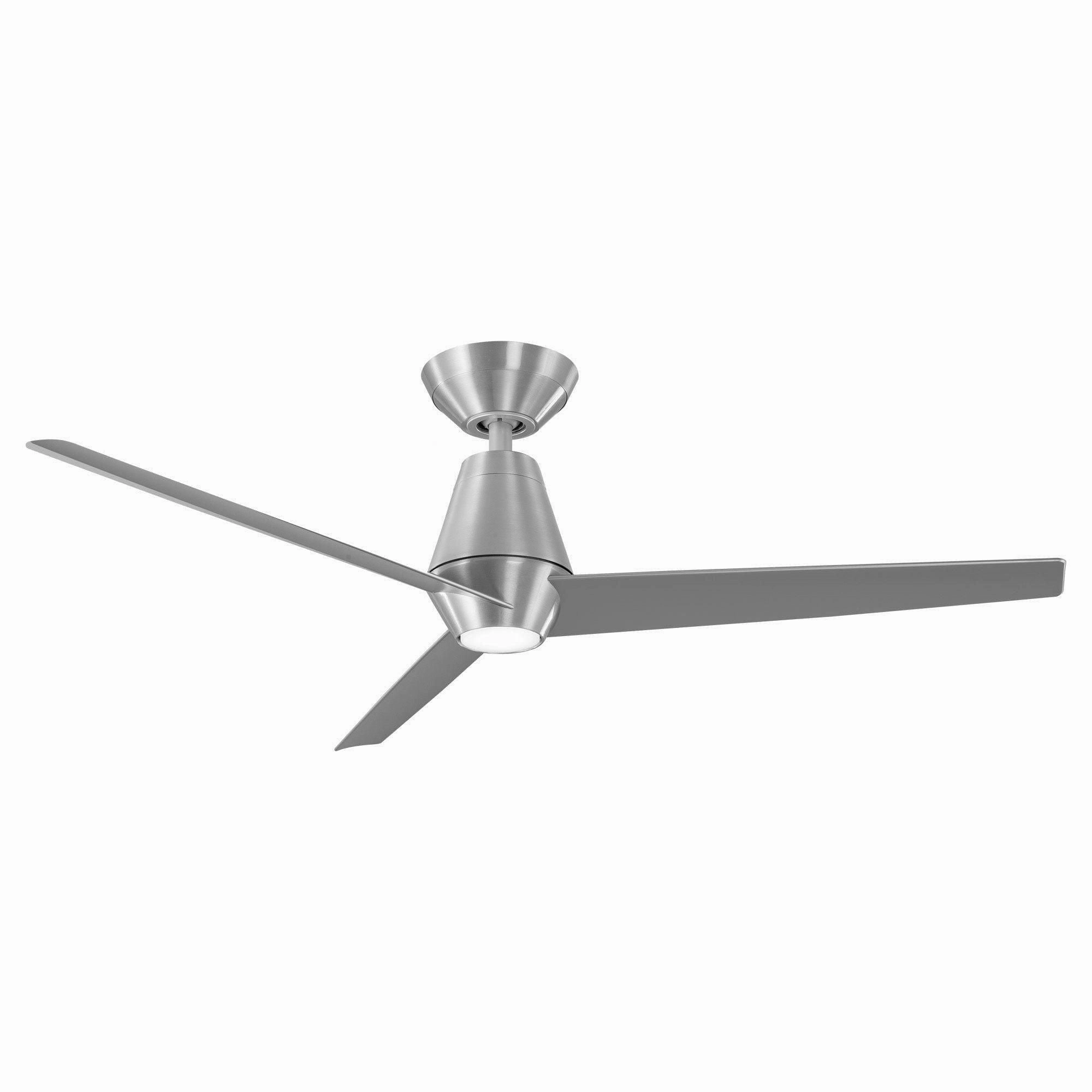 Slim Indoor/Outdoor 3-Blade 52" Smart Ceiling Fan with LED Light Kit and Remote Control