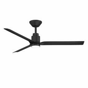 Smooth 52"Ceiling Fan Matte Black medium electric fans for multi-room use