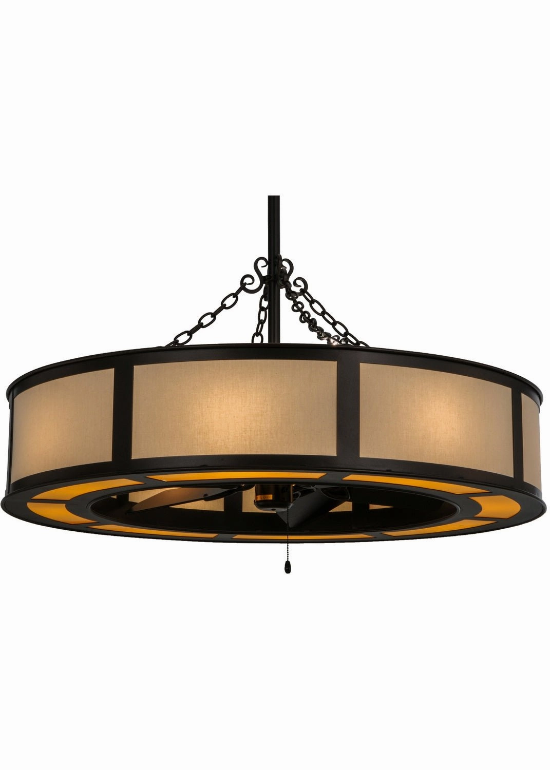 Smythe Craftsman 12 Light Chandel-Air decorative fandeliers with lights