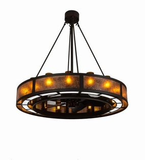 Smythe Craftsman 16 Light Chandel-Air compact small fans for bedrooms