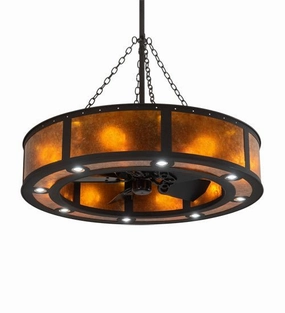 Smythe Craftsman 24 Light Chandel-Air decorative fandeliers with lights