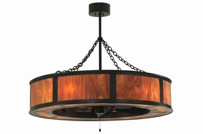 Smythe Craftsman Eight Light Chandel-Air decorative fandeliers with lights