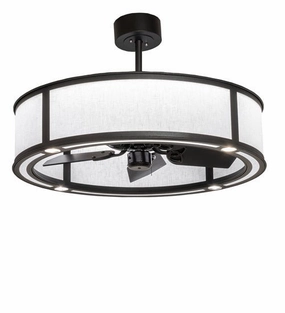 Smythe Craftsman Four Light Chandel-Air decorative fandeliers with lights