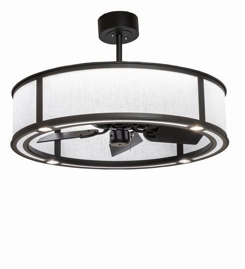 Smythe Craftsman Four Light Chandel-Air decorative fandeliers with lights