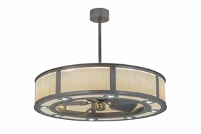 Smythe Craftsman LED Chandel-Air decorative fandeliers with lights
