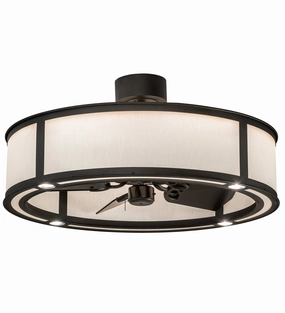 Smythe Craftsman LED Chandel-Air decorative fandeliers with lights