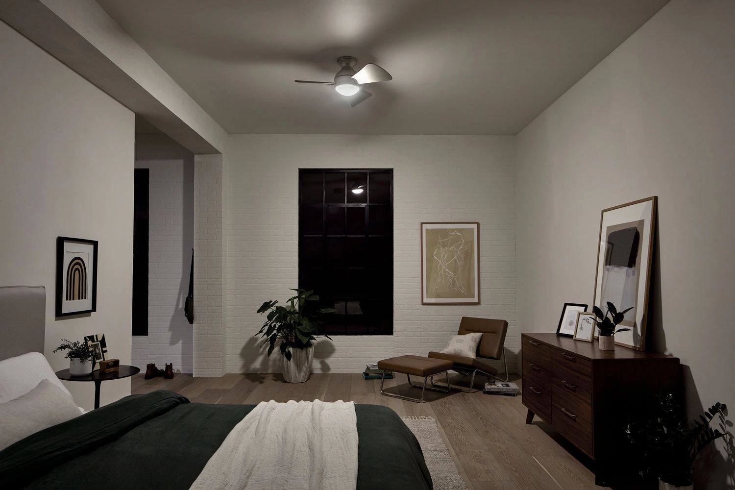 Sola 34"Ceiling Fan Brushed Nickel