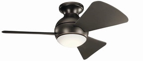 Sola 34"Ceiling Fan Olde Bronze quiet small fans for desk or nightstand