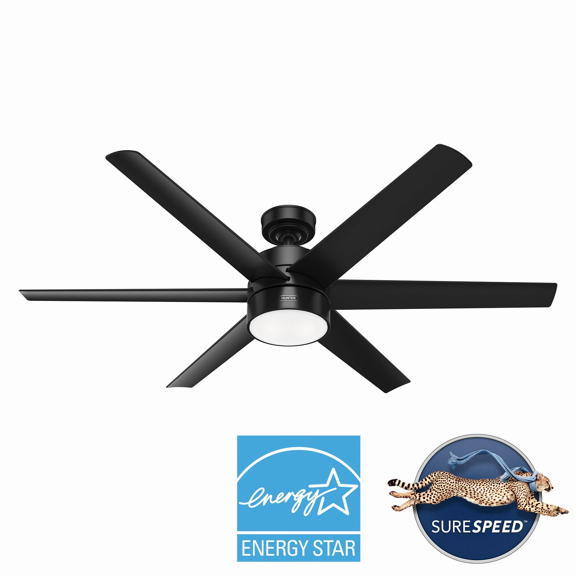 Solaria 60"Ceiling Fan Matte Black