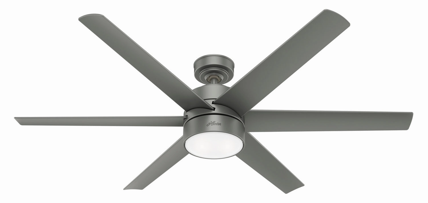 Solaria 60"Ceiling Fan Matte Silver medium electric fans for multi-room use