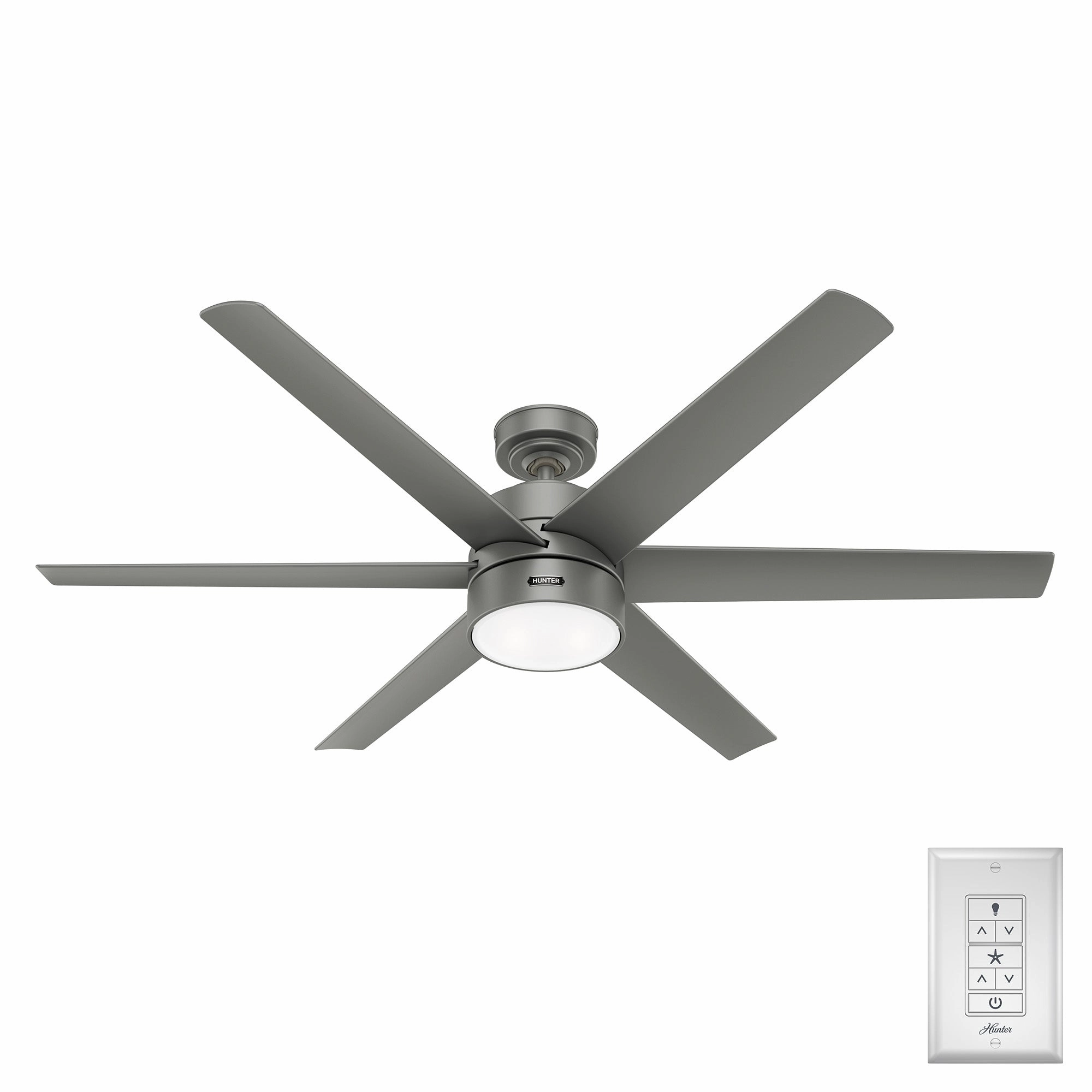 Solaria 60"Ceiling Fan Matte Silver