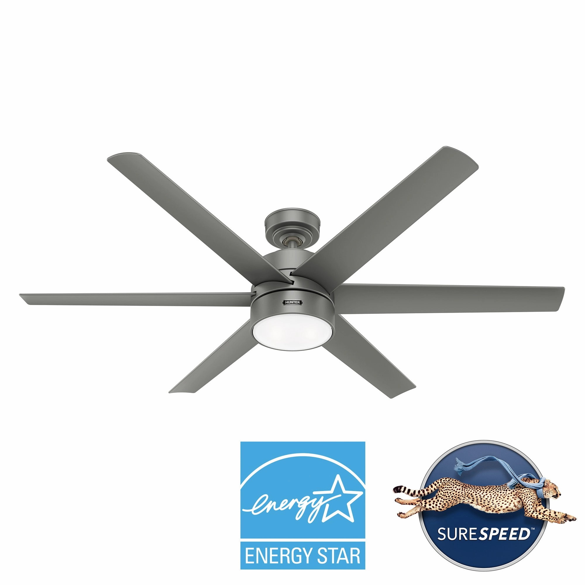 Solaria 60"Ceiling Fan Matte Silver