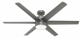 Solaria 60"Ceiling Fan Matte Silver medium electric fans for multi-room use