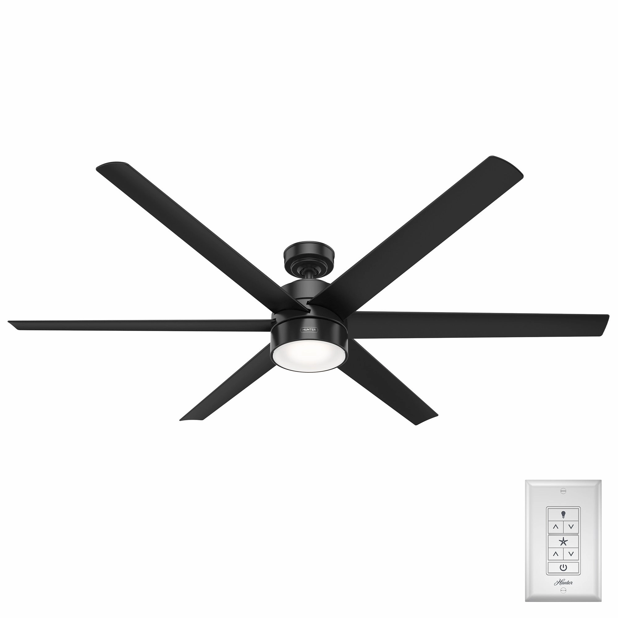 Solaria 72"Ceiling Fan Matte Black